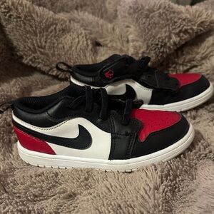 Nike Black, Red, and White Kids' Sneakers